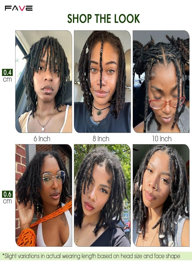 FAVE Human Hair Dreadlock Extensions 0.4cm Width New Anti-Shedding Tech Loc Extensions 6 Inch 30strands Full Handmade Dreads Extensions Real Hair Loc Extension Human Hair for Men/Women(Natural Balck) - Image 4
